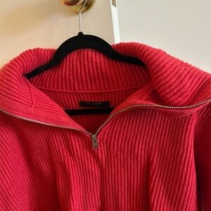 All Saints Women's Vibrant Pink Cowl Neck Sweater